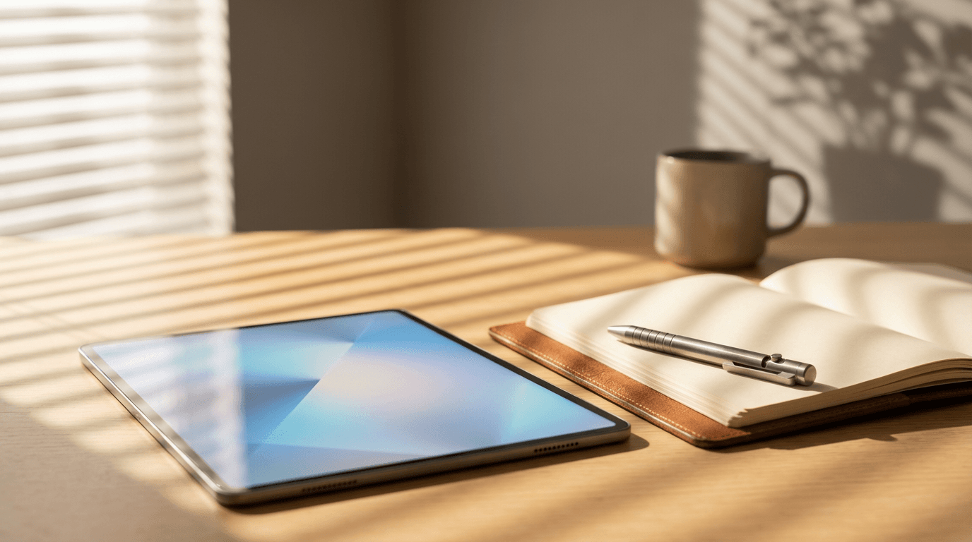 Property manager uploading documents to laptop with training platform visible
